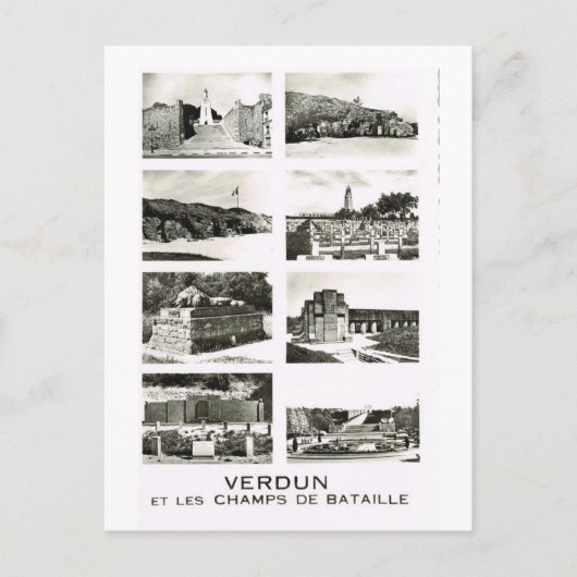 Verdun en de slagvelden briefkaart (Voorkant)