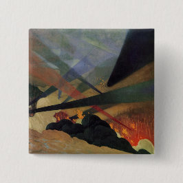 Verdun (World War One Battle Scene) (door Vallotto Vierkante Button 5,1 Cm