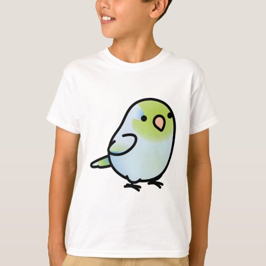 Verdunde groene papegaai t-shirt (Voorkant)
