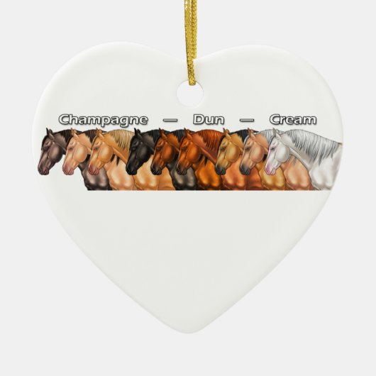 Verdunningspaarden Keramisch Ornament (Voorkant)