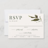 VERDURE Garden gebladerte Maaltijdkeuze Trouwen RSVP Kaartje (Voorkant)