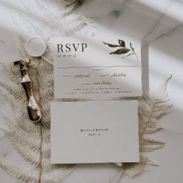 VERDURE Garden gebladerte Maaltijdkeuze Trouwen RSVP Kaartje