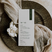 VERDURE Modern Wedding Place Card Menu