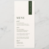 VERDURE Modern Wedding Place Card Menu (Voorkant)