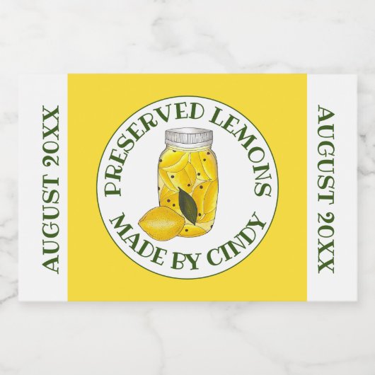 Verduurzaamde citroenen Citrus Fruit Home Inblikke Voedselcontainer Etiket (Enkel label)