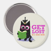 Verdwaal in een goed boek - Ronde magneet (Voorkant / Achterkant)