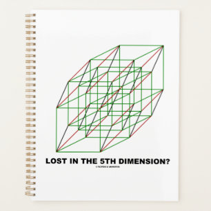 Verdwaald in de 5e Dimensie? Geometrie Kubus Humor Planner