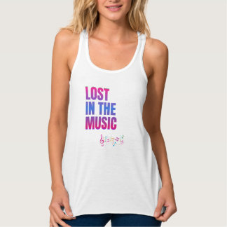 Verdwaald in de muziek witte tanktop vrouwen