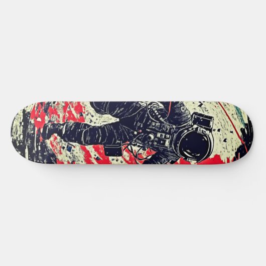 Verdwaald in de ruimte Skateboard: Retro Fantasy A Persoonlijk Skateboard (Horizontaal)