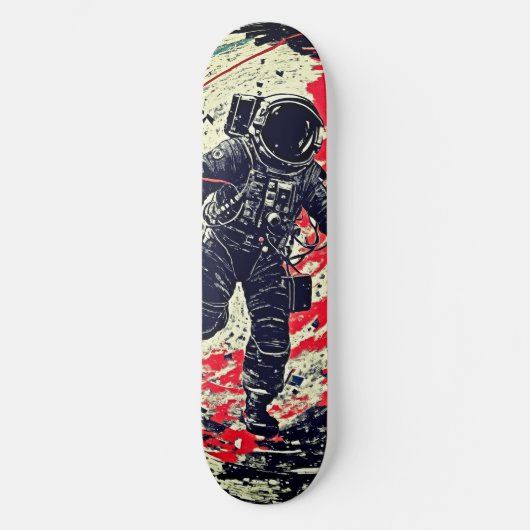 Verdwaald in de ruimte Skateboard: Retro Fantasy A Persoonlijk Skateboard (Voorkant)