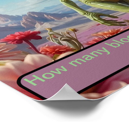 Verdwaald in een bloemenveld poster (Hoek)