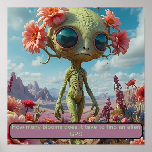 Verdwaald in een bloemenveld poster (Voorkant)