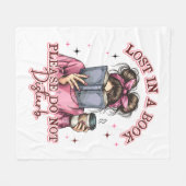 Verdwaald in een boek... fleece deken (Voorkant (Horizontaal))