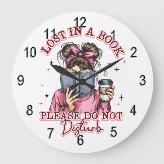 Verdwaald in een boek... grote klok (Voorkant)