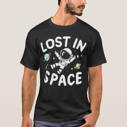 Verdwaald in een ruimteastronaut T-shirt (Voorkant)