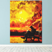 Verdwaald in gedachten – Surrealistische zonsonder Canvas Afdruk (Insitu (Houten vloer))