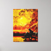 Verdwaald in gedachten – Surrealistische zonsonder Canvas Afdruk (Voorkant)