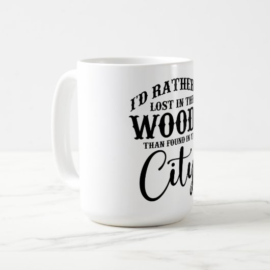 Verdwaald in het bos koffiemok (Voorkant links)