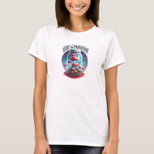 Verdwaald in het paradijs paddenstoelen in mason p t-shirt
