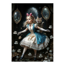 Verdwaald meisje in Wonderland
