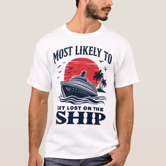 Verdwaald raken op het schip T-shirt (Voorkant)