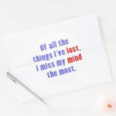 Verdwaalde geest ronde sticker (Envelop)