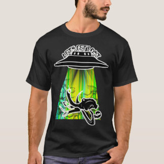 Verdwaalde UFO buitenaardse octopus T-shirt