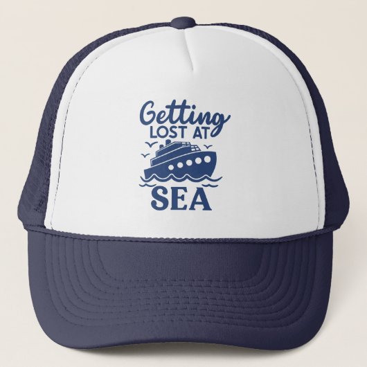 Verdwalen bij Zee Cruise vakantie keepsake Trucker Pet (Voorkant)