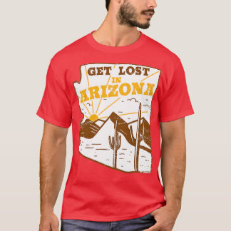 Verdwalen in Arizona Desert Landscape Retro T-shirt