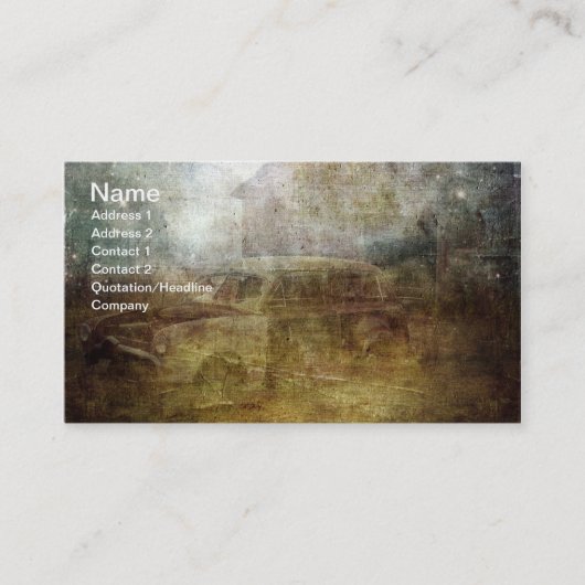 Verdwenen auto visitekaartje (Voorkant)