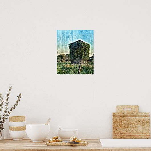 Verdwenen en overgroeid poster (Keuken)