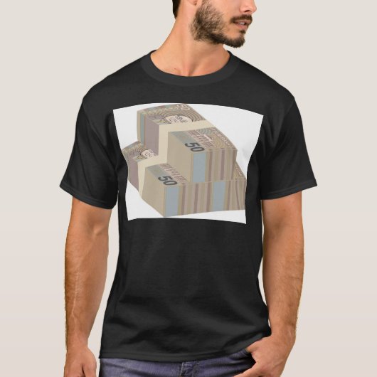 Verdwenen geld stacks t-shirt (Voorkant)