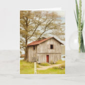 Verdwenen Gevist Visser Viscabine Verjaardag Kaart (Voorkant)