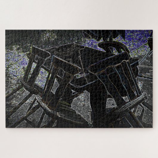 Verdwenen in het donker legpuzzel (Horizontaal)