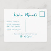 Verdwenen Kust Nieuwe Thuisgolf Op Strand Aquarel Aankondigingskaart (Achterkant)