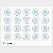 Verdwenen Kust Retouradreslabels Ronde Sticker (Vel)
