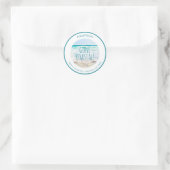 Verdwenen Kust Retouradreslabels Ronde Sticker (Tas)