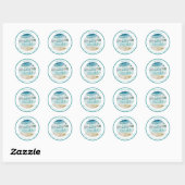 Verdwenen Kust Ronde Sticker (Vel)