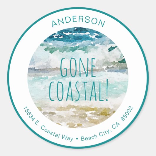 Verdwenen Kust Ronde Sticker (Voorkant)