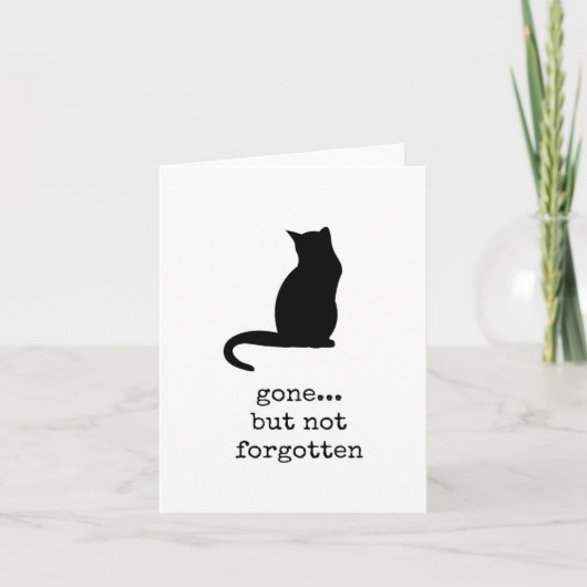Verdwenen maar niet vergeten, Pet Sympathy Card Kaart (Voorkant)
