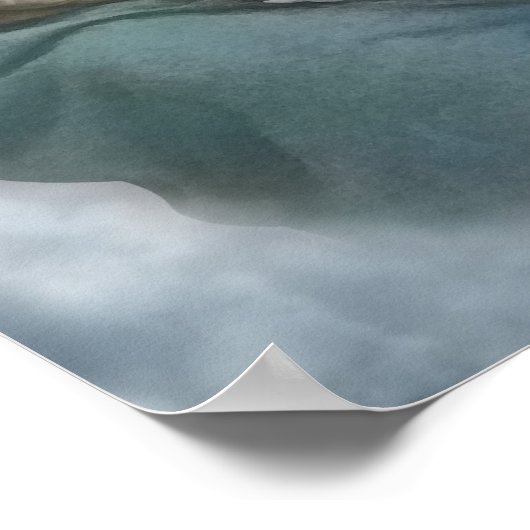 Verdwenen moeder en Baby Jezus waterverf Poster (Hoek)