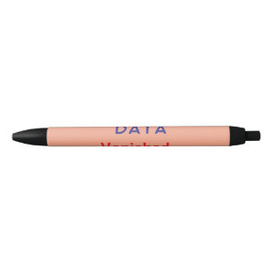 Verdwenen tekst zwarte inkt pen