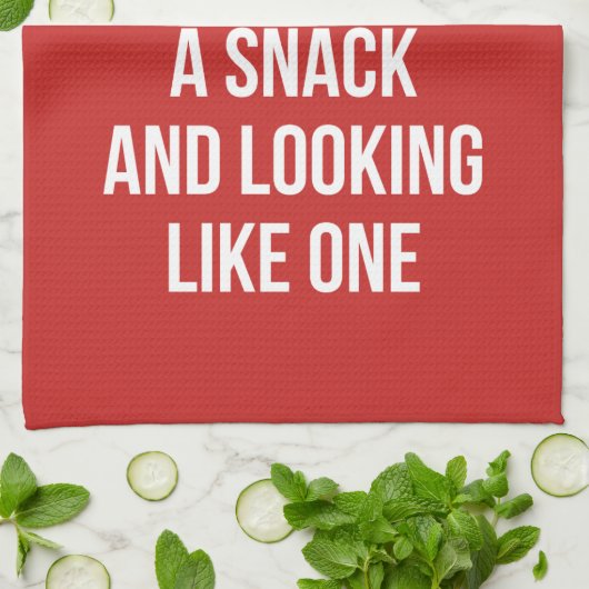 Verdwenen tussen wensen en kijken als snack, grapp theedoek (Gevouwen)