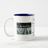 Verdwenen zijn de vredestroepen... tweekleurige koffiemok (Links)