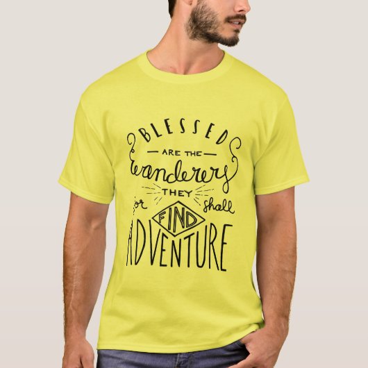 Verdwenen zijn de Wanderers Hand Lettered Mannen T-shirt (Voorkant)