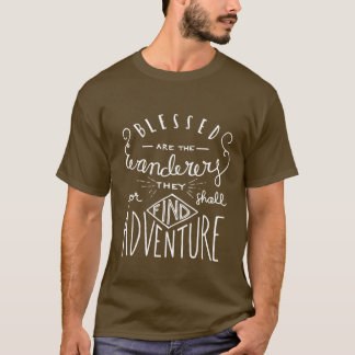 Verdwenen zijn de Wanderers Hand Lettered Mannen T-shirt