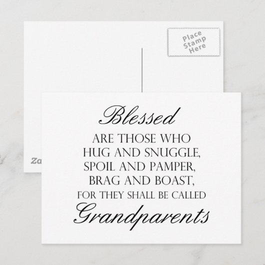 Verdwenen zijn... Grootouders Briefkaart (Voorkant / Achterkant)