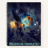 Verdwijn in het kosmische vacuüm notitieboek (Voorkant)