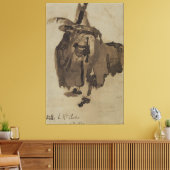Verdwijnen over mantel en hoed canvas afdruk (Insitu (Woonkamer))