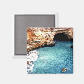 Verdwijnend strand - Vale Covo - Algarve Portugal Magneet (Voorkant / Achterkant)